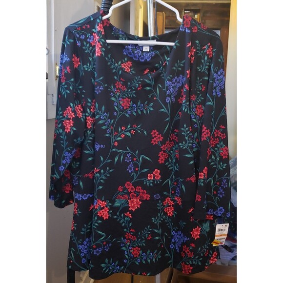 NWT - Charter Club - Black Floral Blouse - 3X - Picture 1 of 5